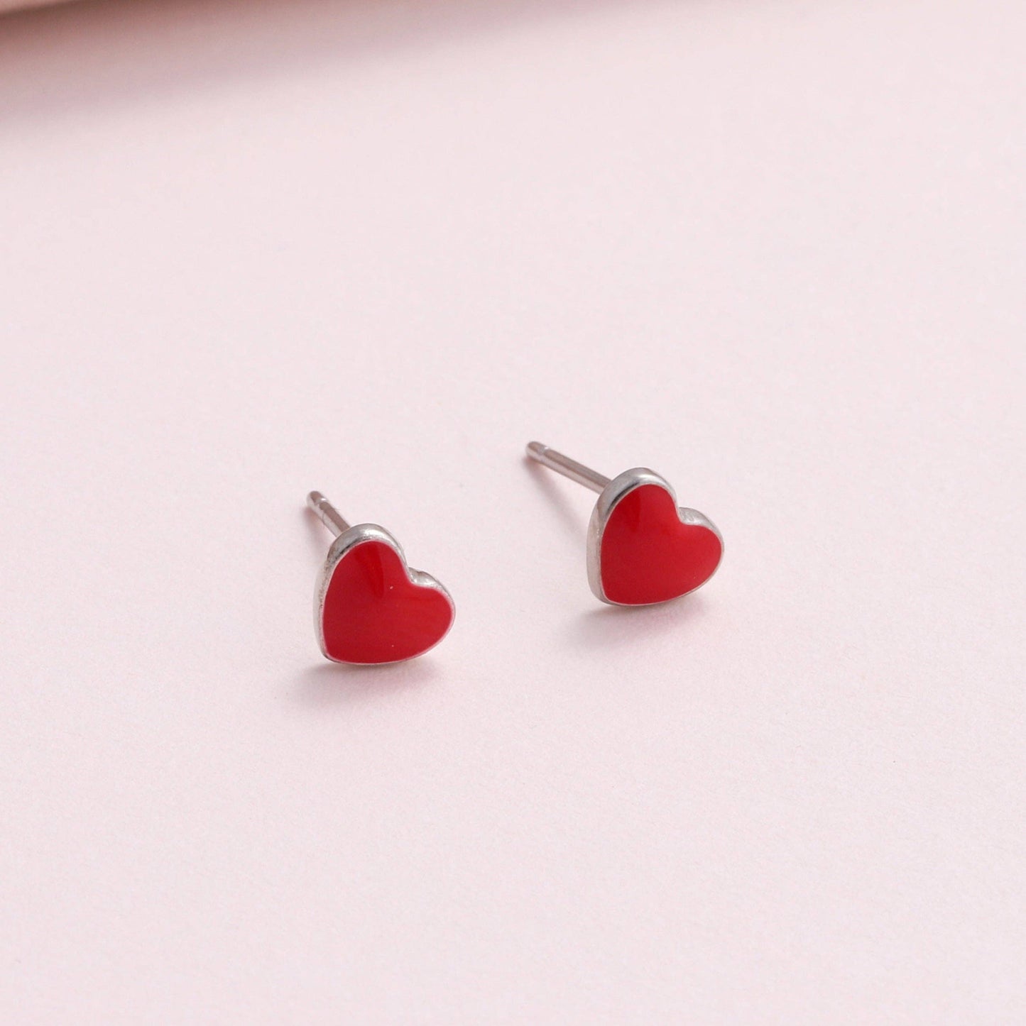Attic Creations | Love Grows Here | Red Heart Stud Earrings