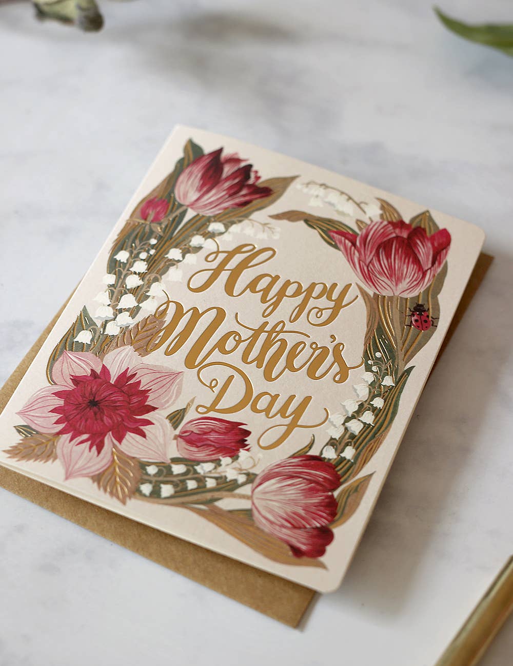 Bespoke Letterpress | Folk 'Happy Mother's Day' | Gift Card