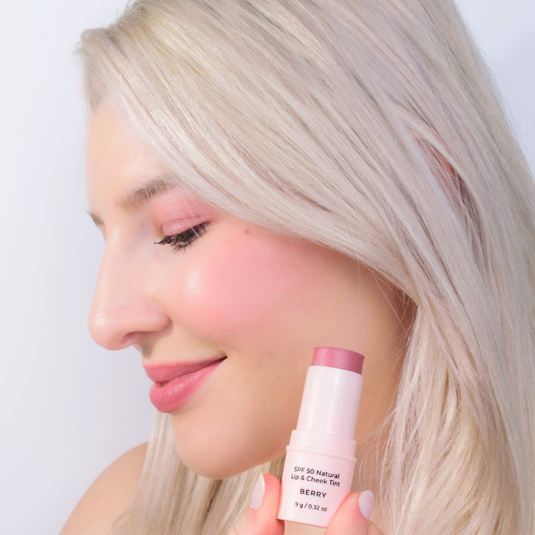 Avocado Zinc | SPF 50 Natural Lip & Cheek Tint | Berry