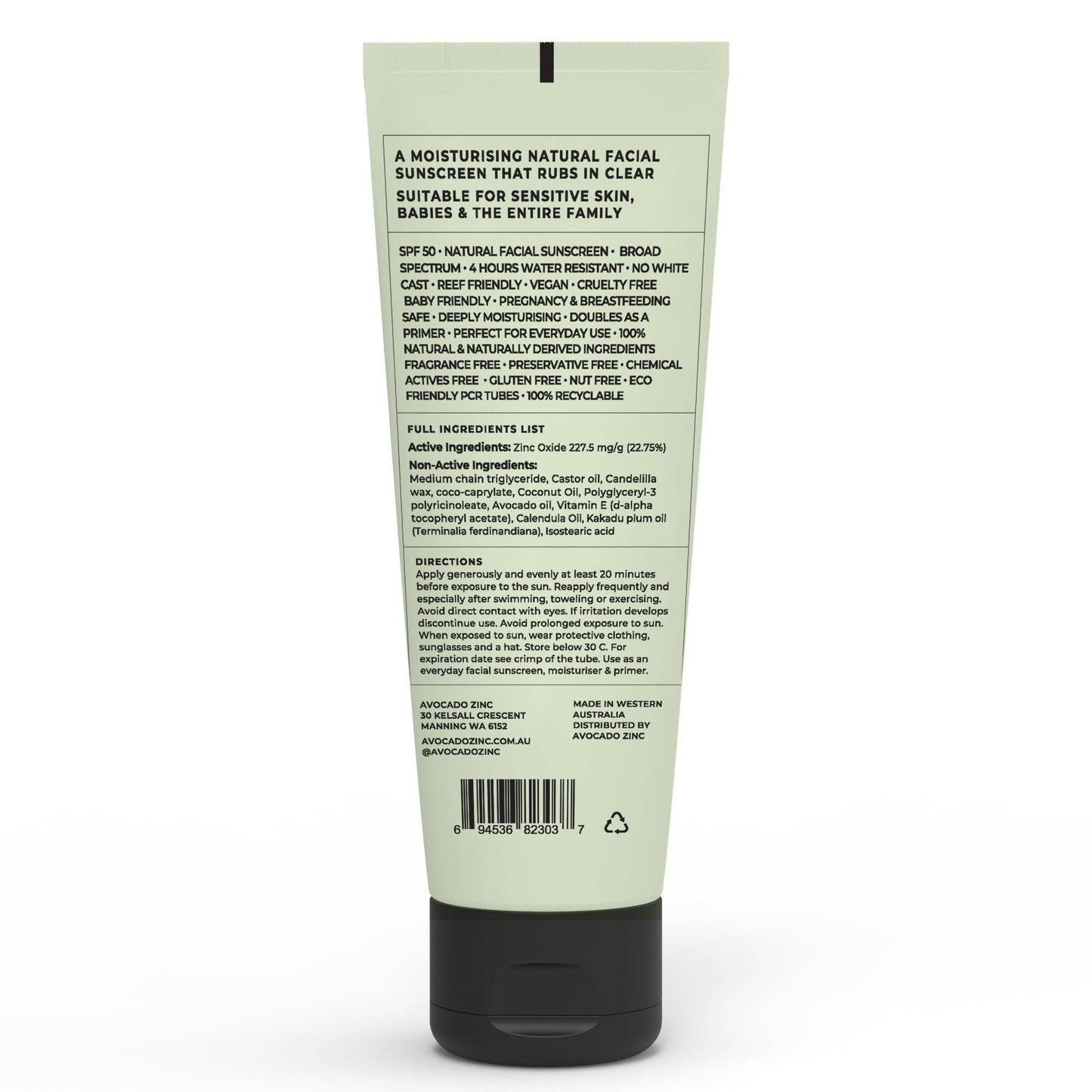 Avocado Zinc | SPF 50 Natural Physical Sunscreen
