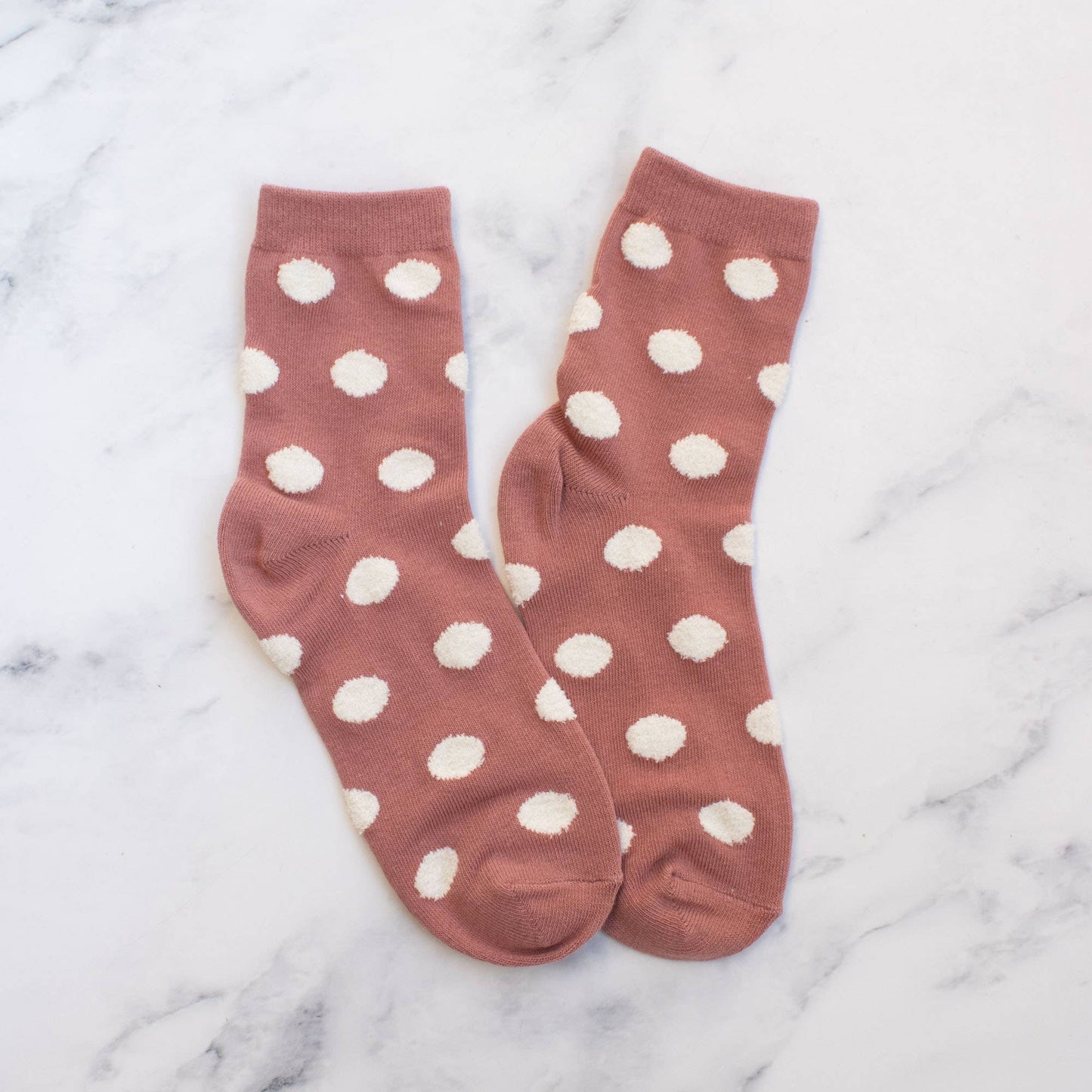 Tiepology | Women's Polka Dots Puff Casual Socks | Pink