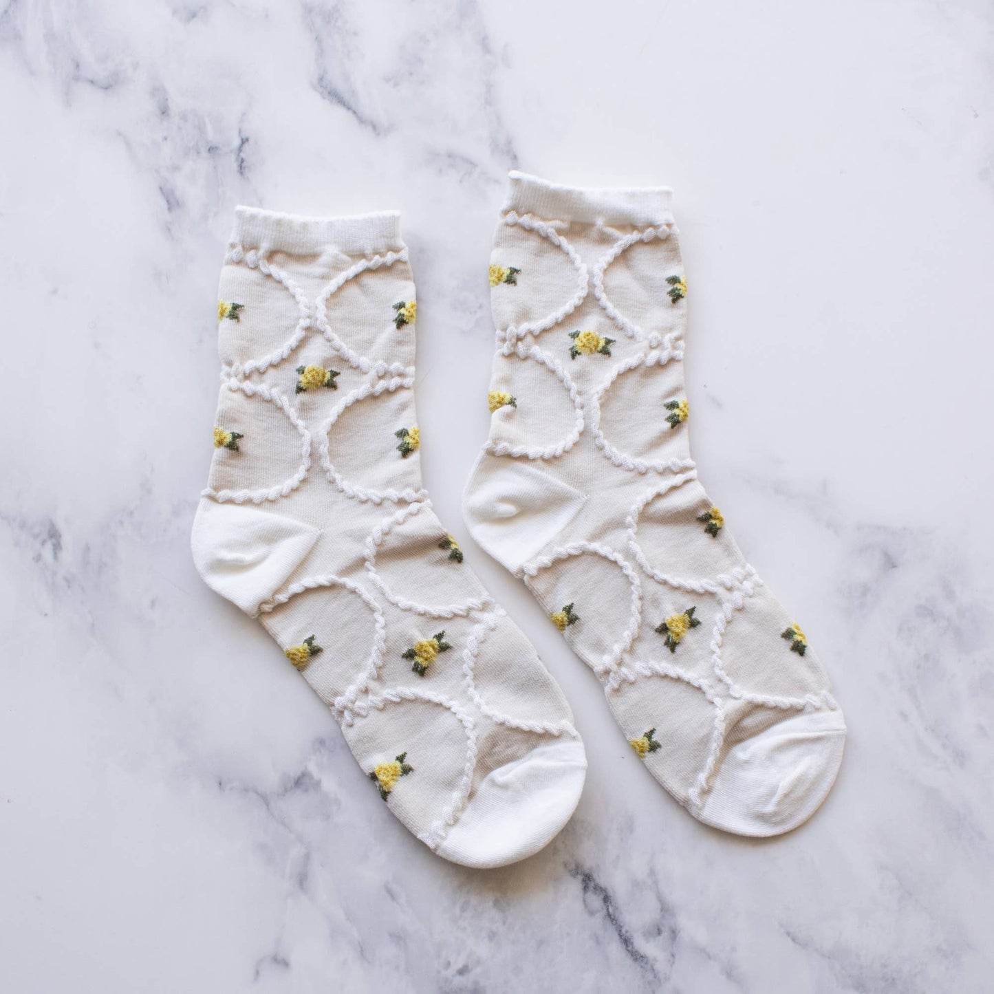 Tiepology | Women's Antique Floral Beige and Coral | Socks