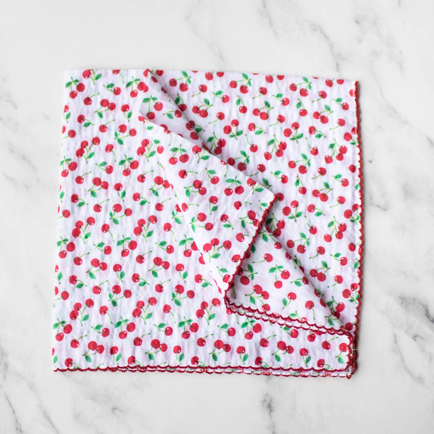 Tiepology | Cherry Cotton Navy and Yellow Floral | Scarf