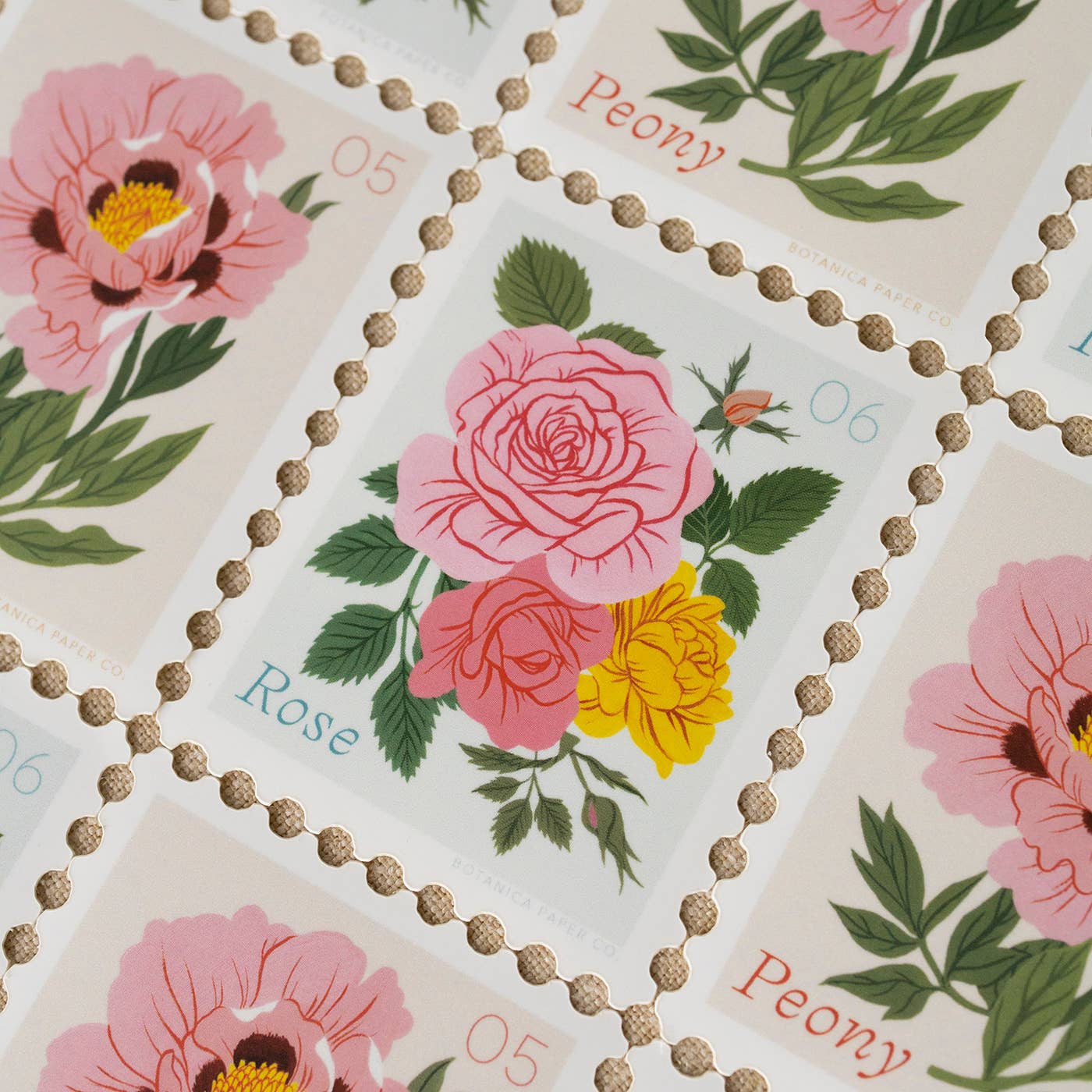 Botanica Paper Co | 06 June Flower | Stamp-Style Vinyl Sticker