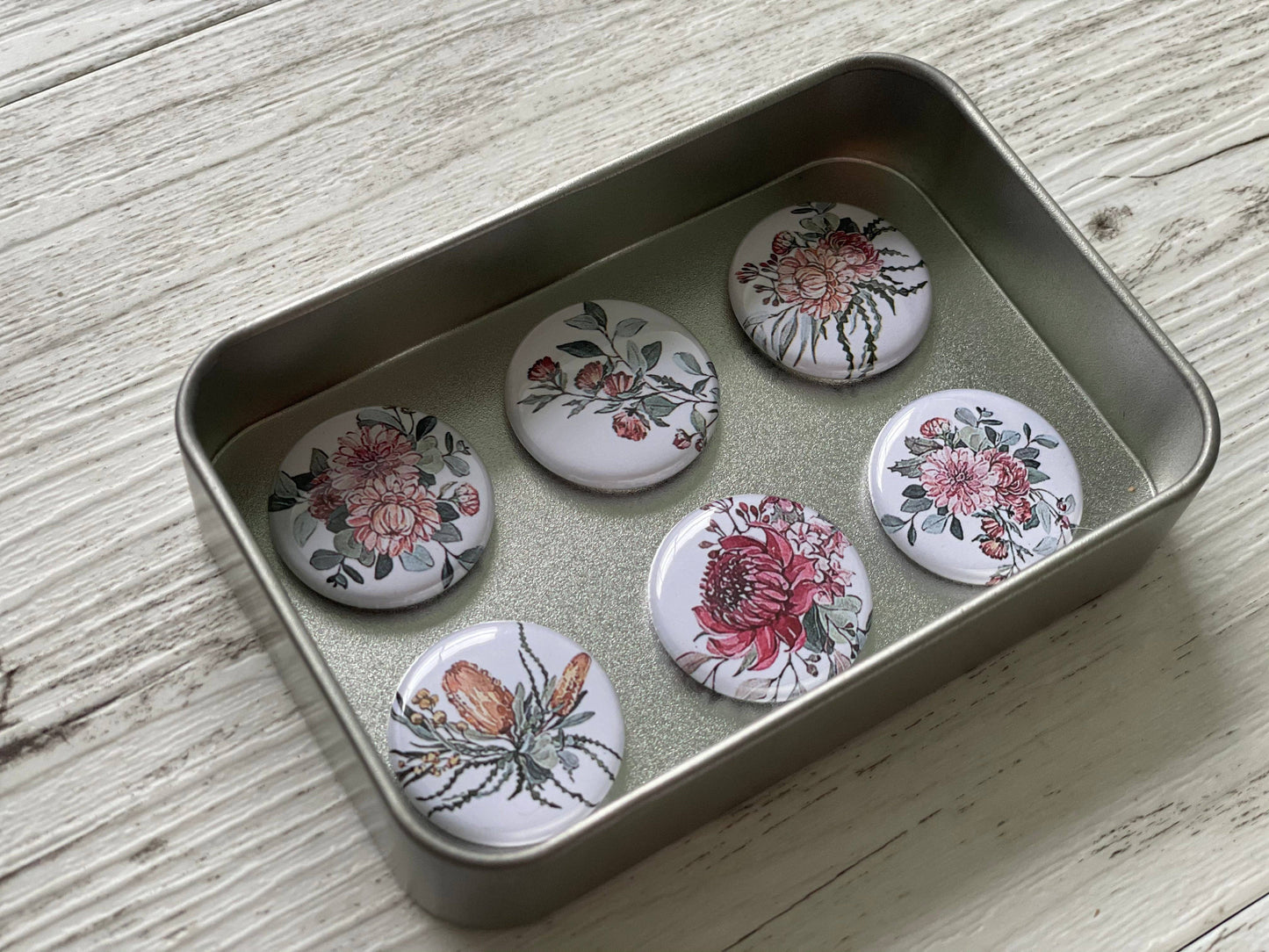 Scattered Seed Co | AUSTRALIAN NATIVE BOUQUET Magnets set of 6 in tin