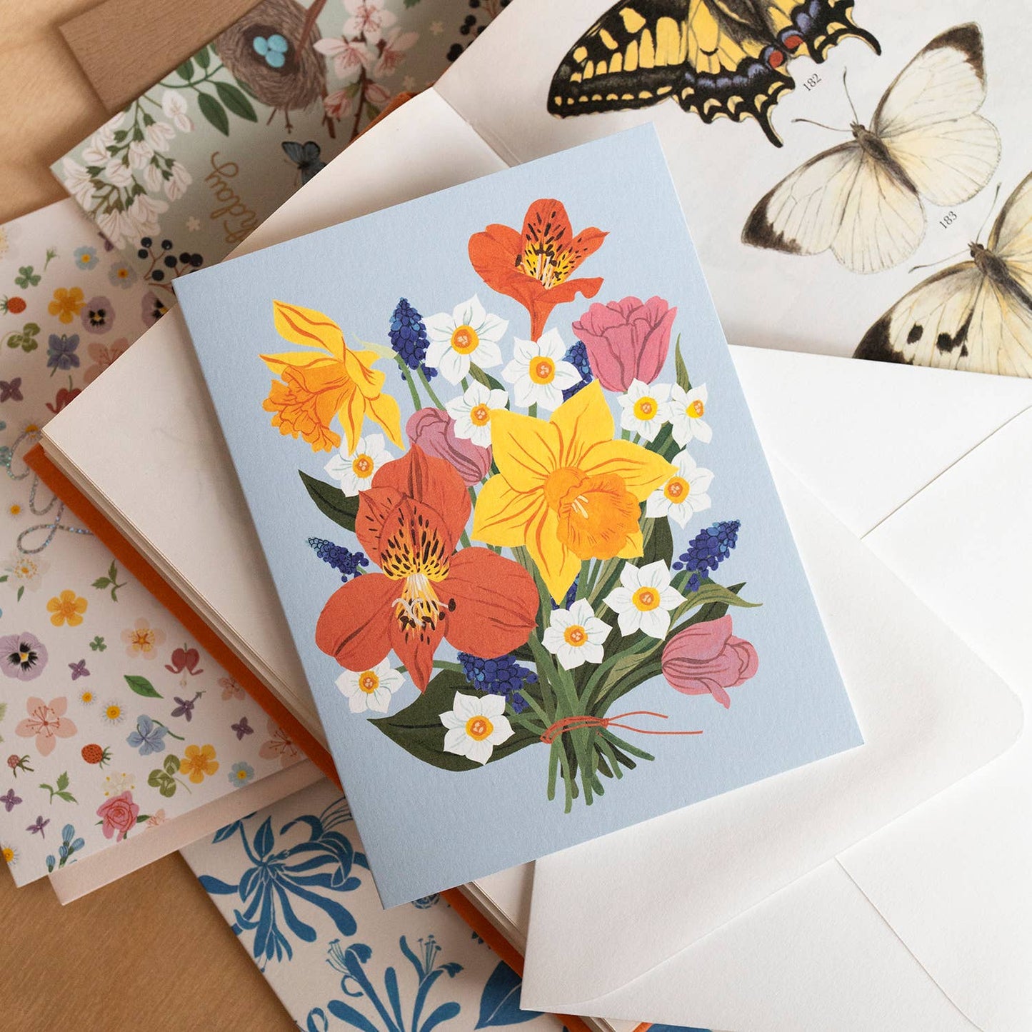 Botanica Paper Co | Blue Spring Bouquet | Greeting Card