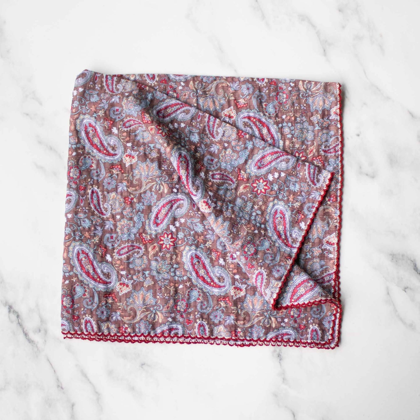 Tiepology | Paisley Pattern Mauve and Navy | Scarf