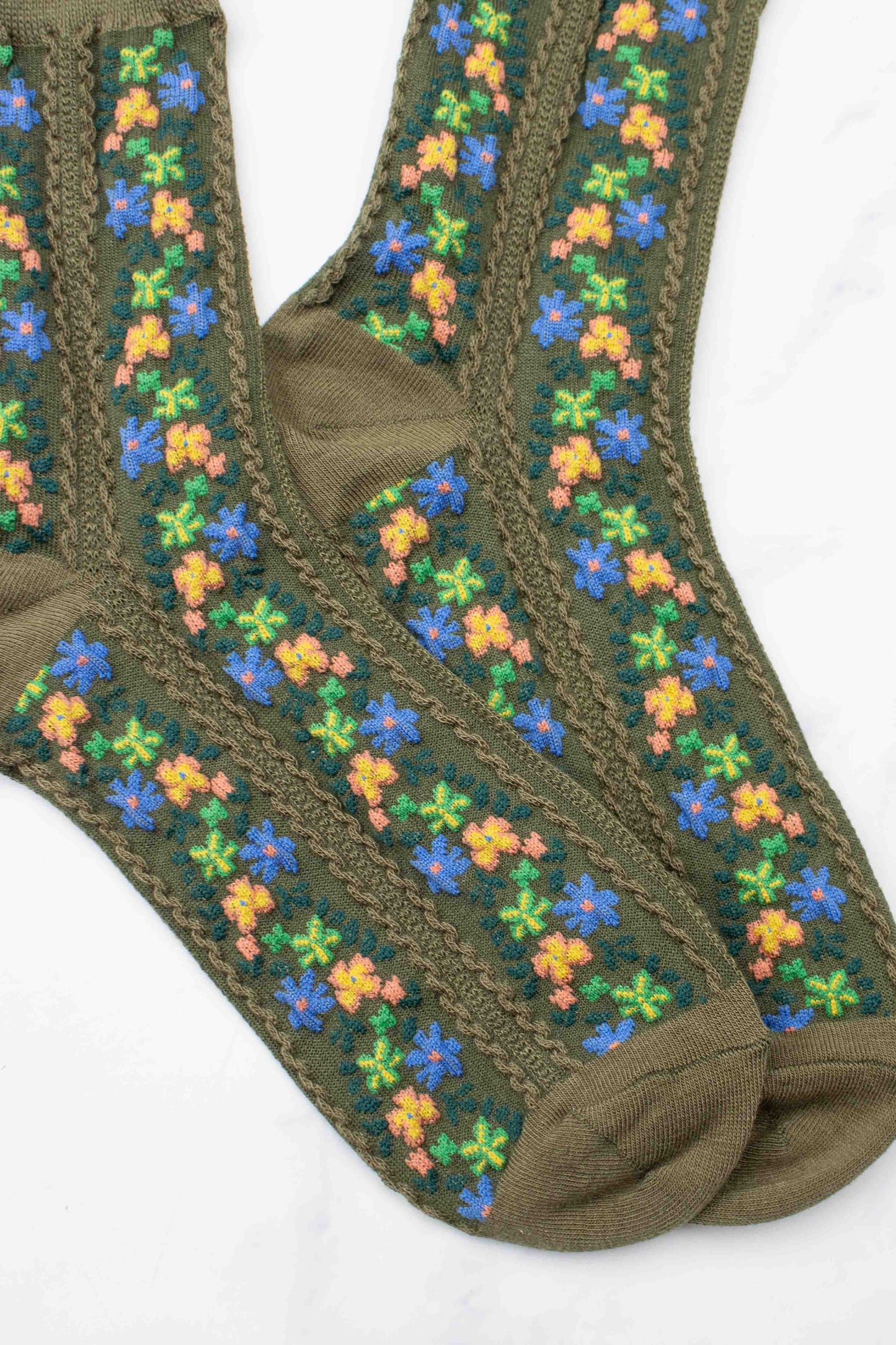Tiepology | Women's Aahana Floral Rust | Socks
