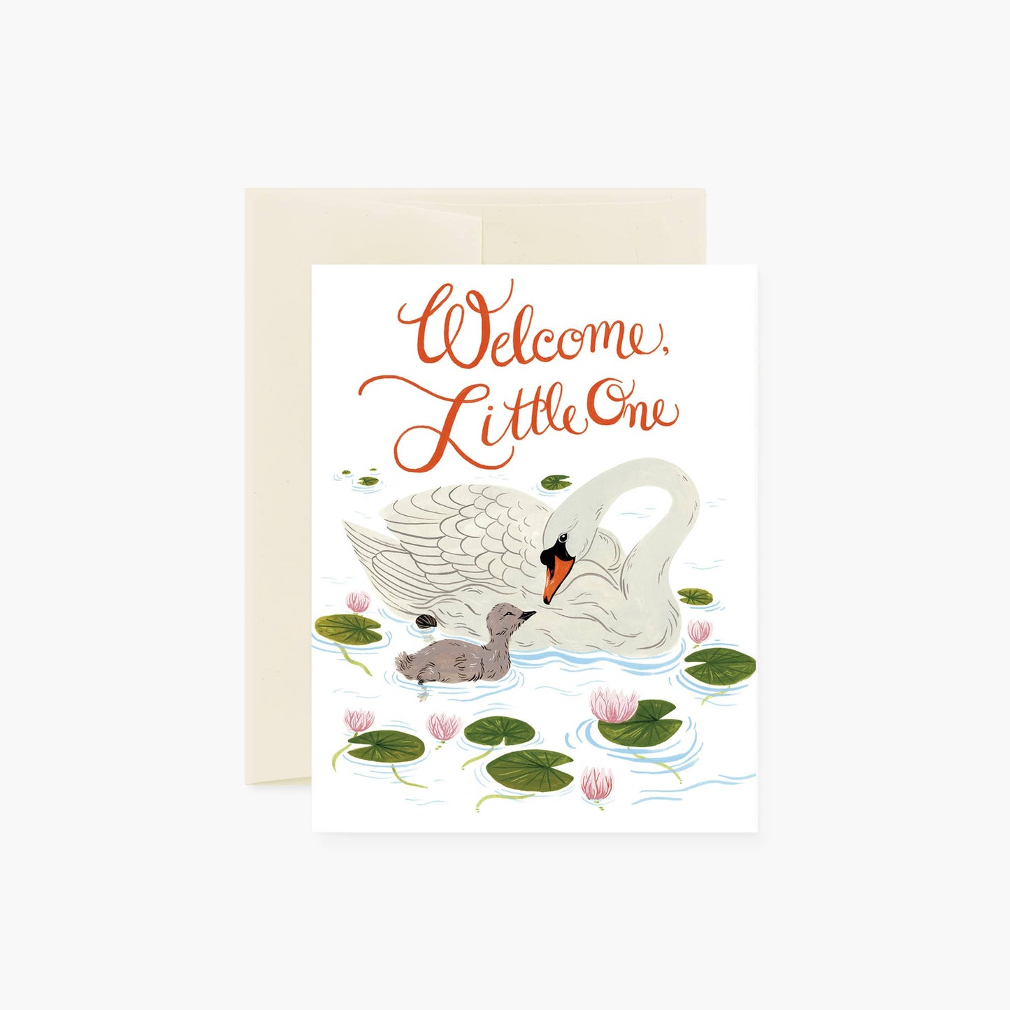 Botanica Paper Co | Welcome Little Ones Swans | Greeting Card