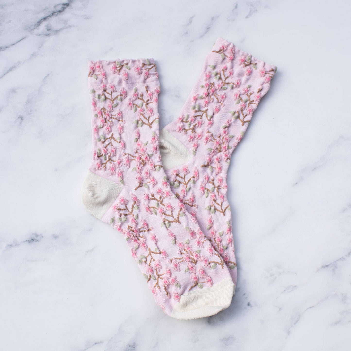 Tiepology | Women's Spring Blossoms Pink | Socks