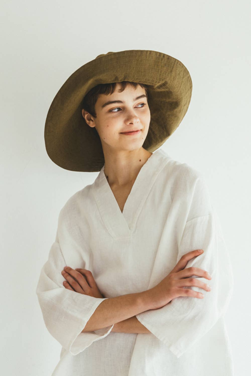 Fog Linen Work | Linen Atlin Hat Epinard