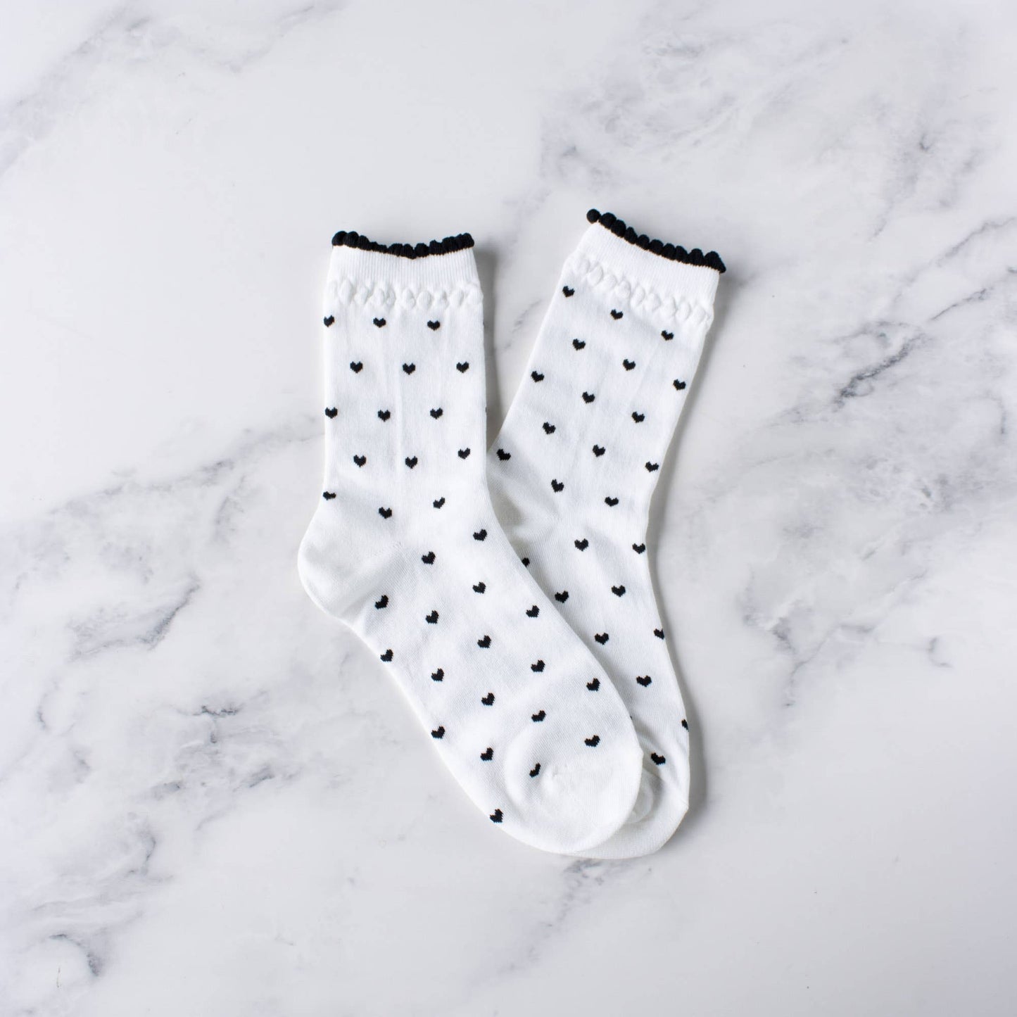 Tiepology | Always Lovely Casual Socks | Red/White Heart