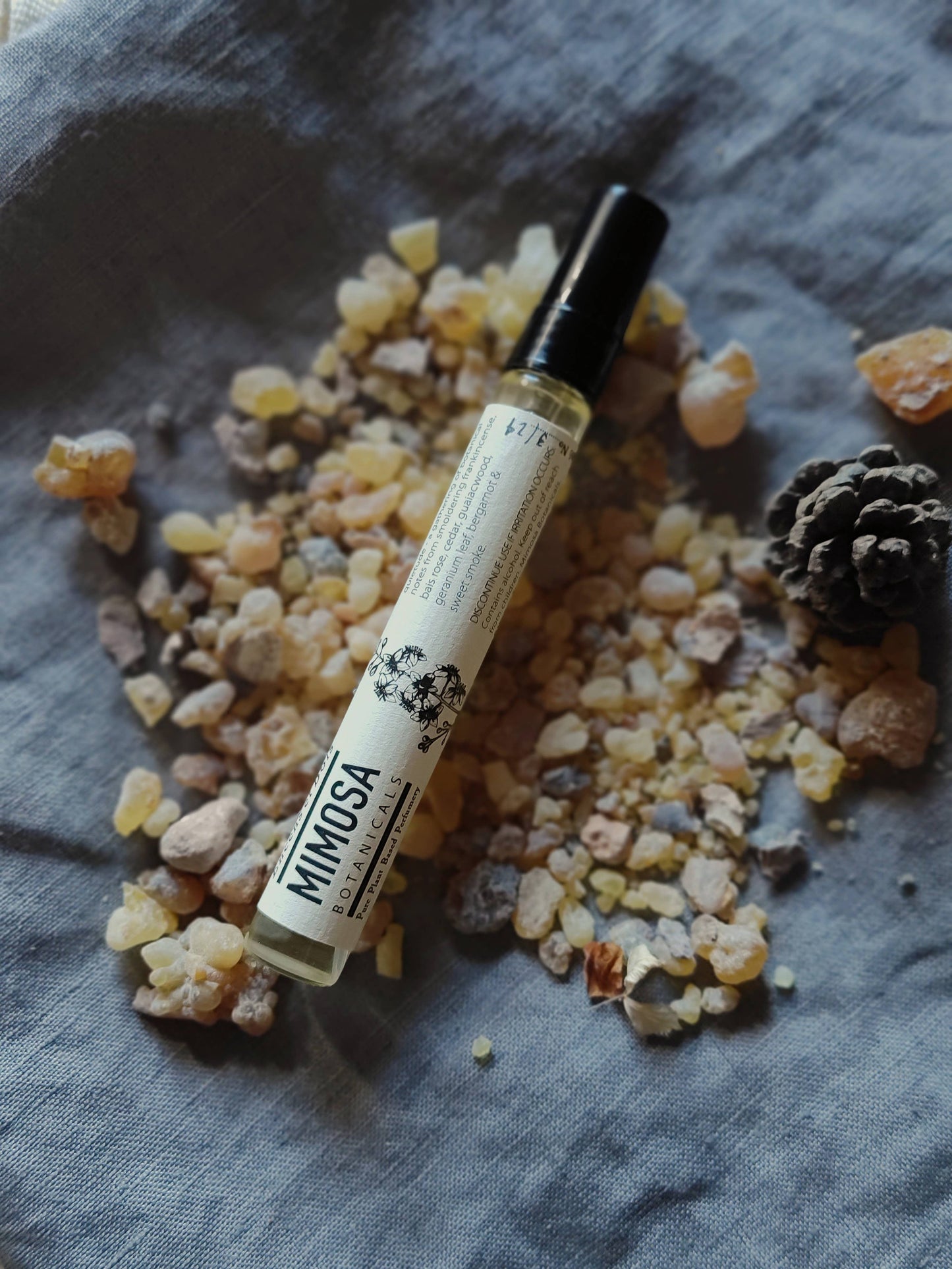 Mimosa Botanicals | Encens et Bois Natural Parfum | Travel 10ml