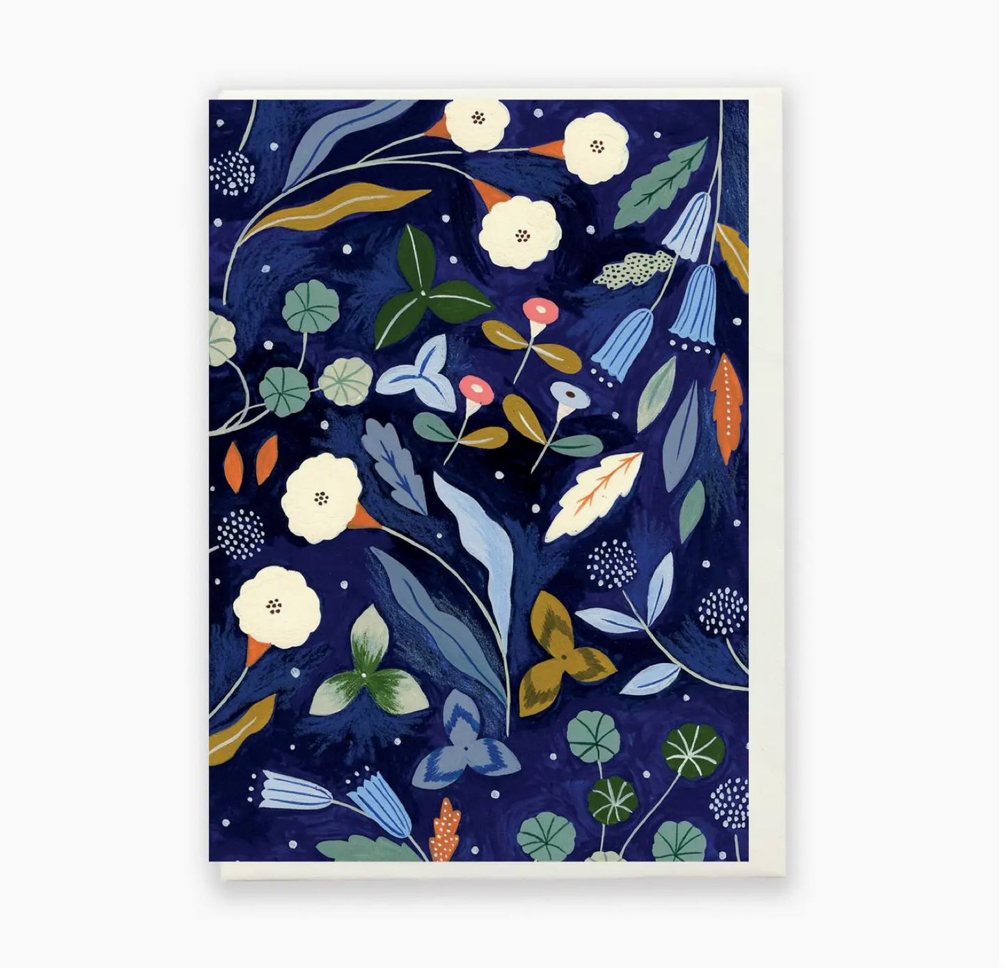 Flora Waycott | Dark Blue Garden | Greeting Card
