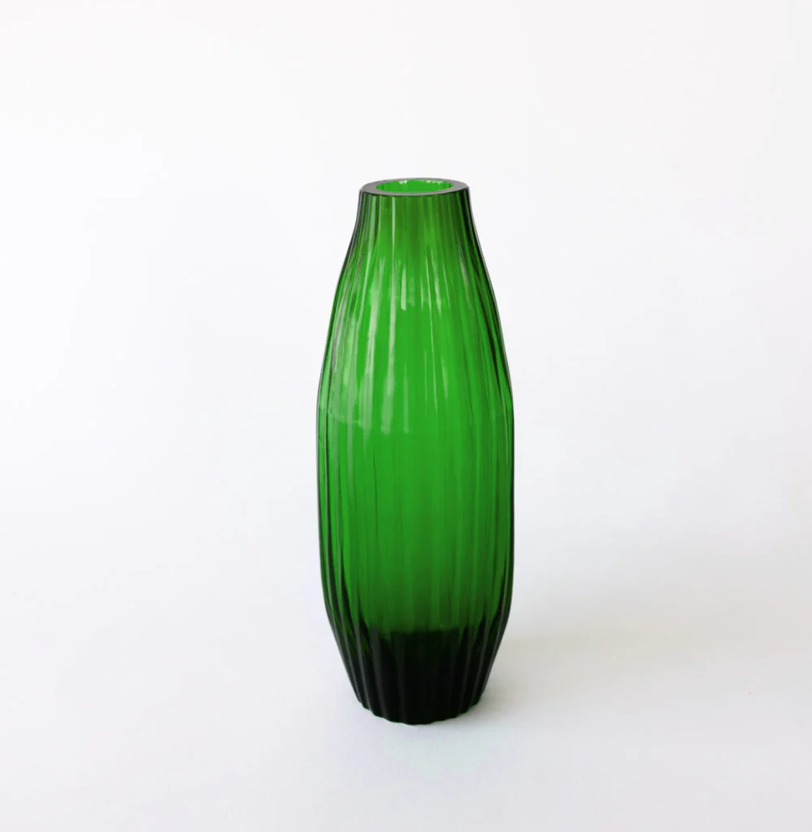 BisonHome | Brian Tunks Cut Glass Vase Bud | Lime