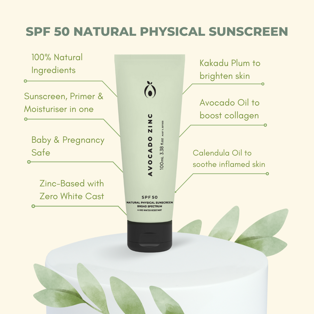 Avocado Zinc | SPF 50 Natural Physical Sunscreen