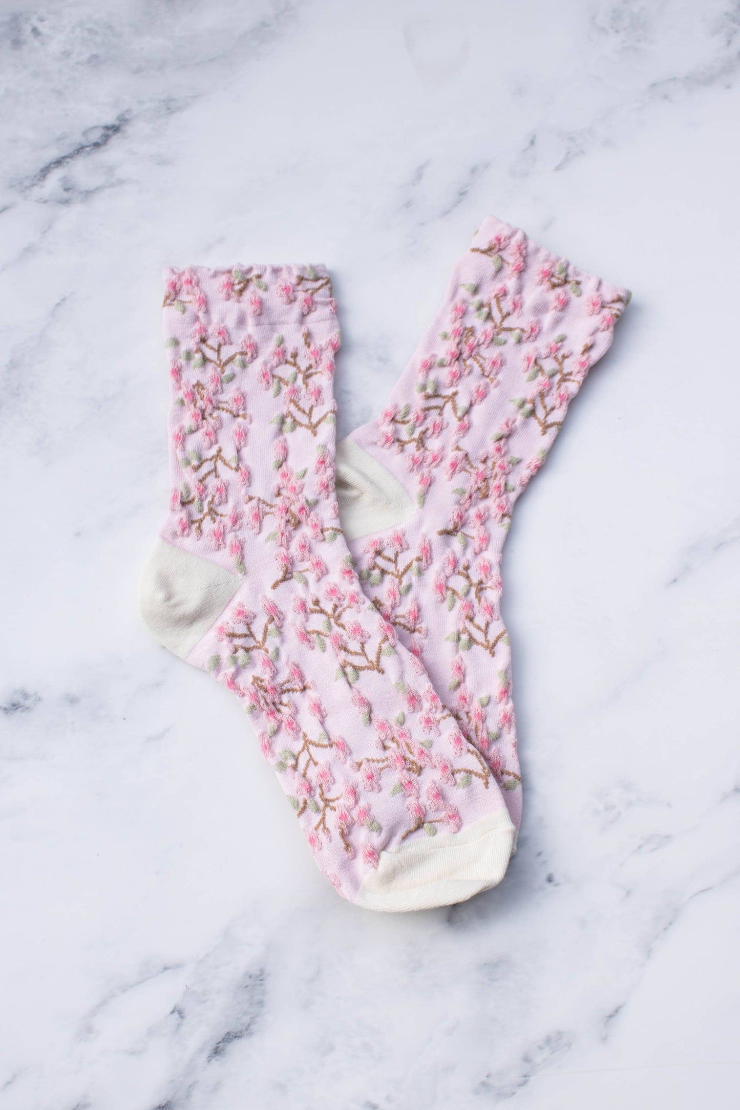 Tiepology | Women's Spring Blossoms Pink | Socks