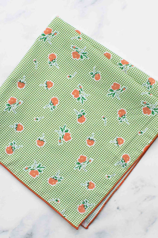 Tiepology | Picnic Floral Cotton Square | Scarf