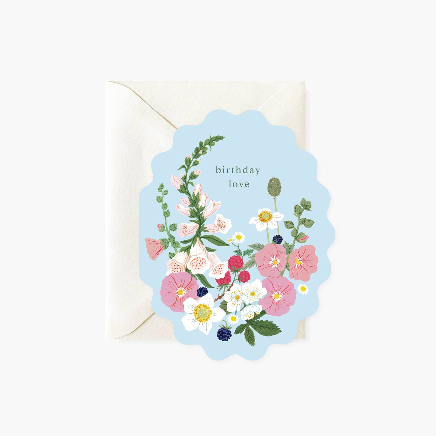 Botanica Paper Co | Oval Floral Birthday Love | Birthday Card
