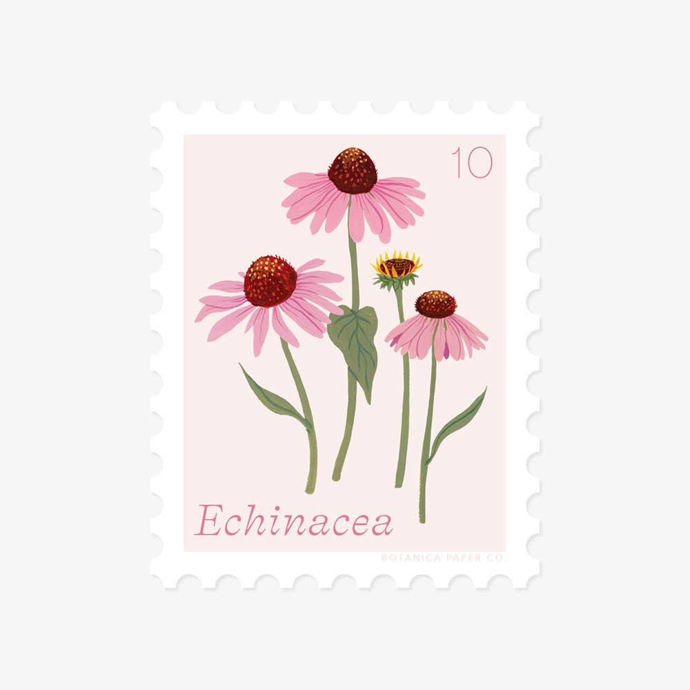 Botanica Paper Co | 10 October Flower | Stamp-Style Vinyl Sticker