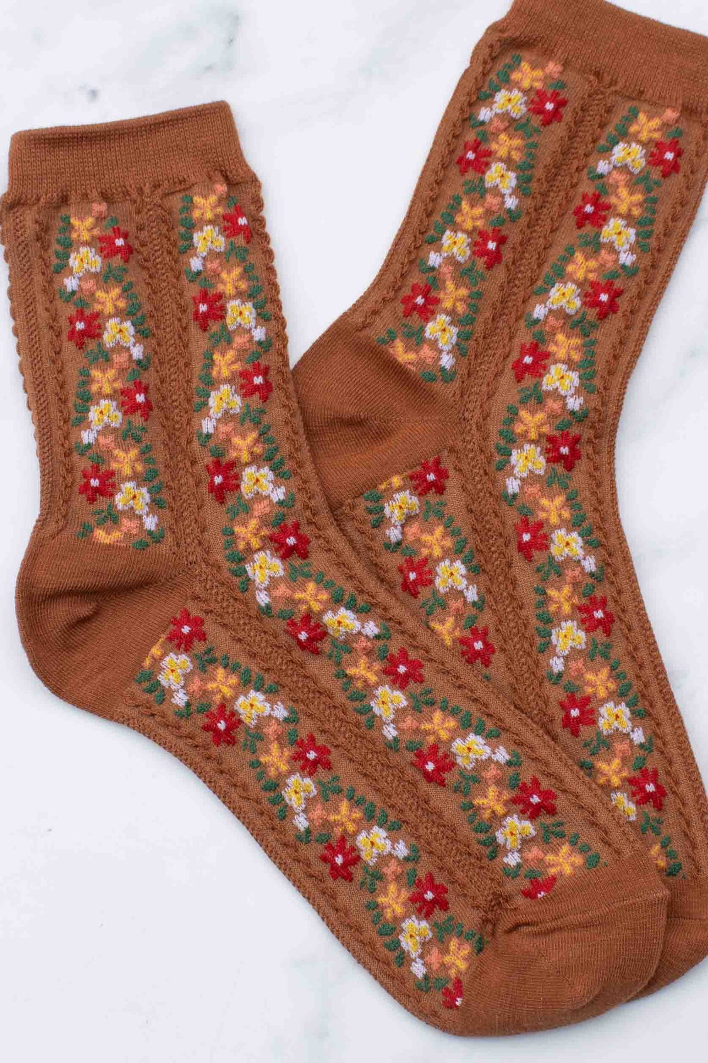 Tiepology | Women's Aahana Floral Black | Socks
