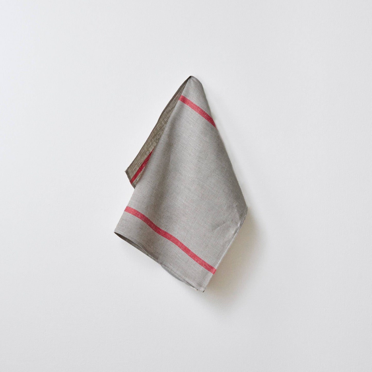 Fog Linen Work | Linen Lined Kitchen Cloth | Beige and Red