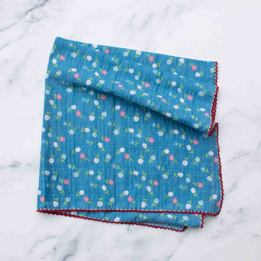 Tiepology | Floral Square Pink | Scarf