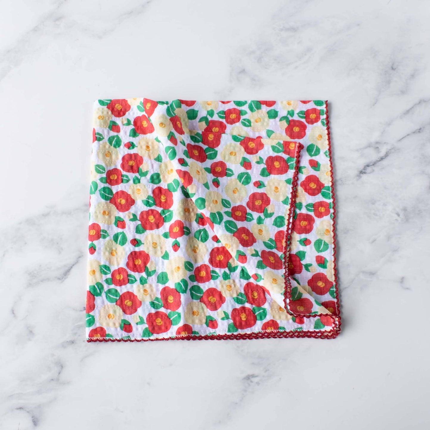 Tiepology | Camellia Flower Navy | Scarf