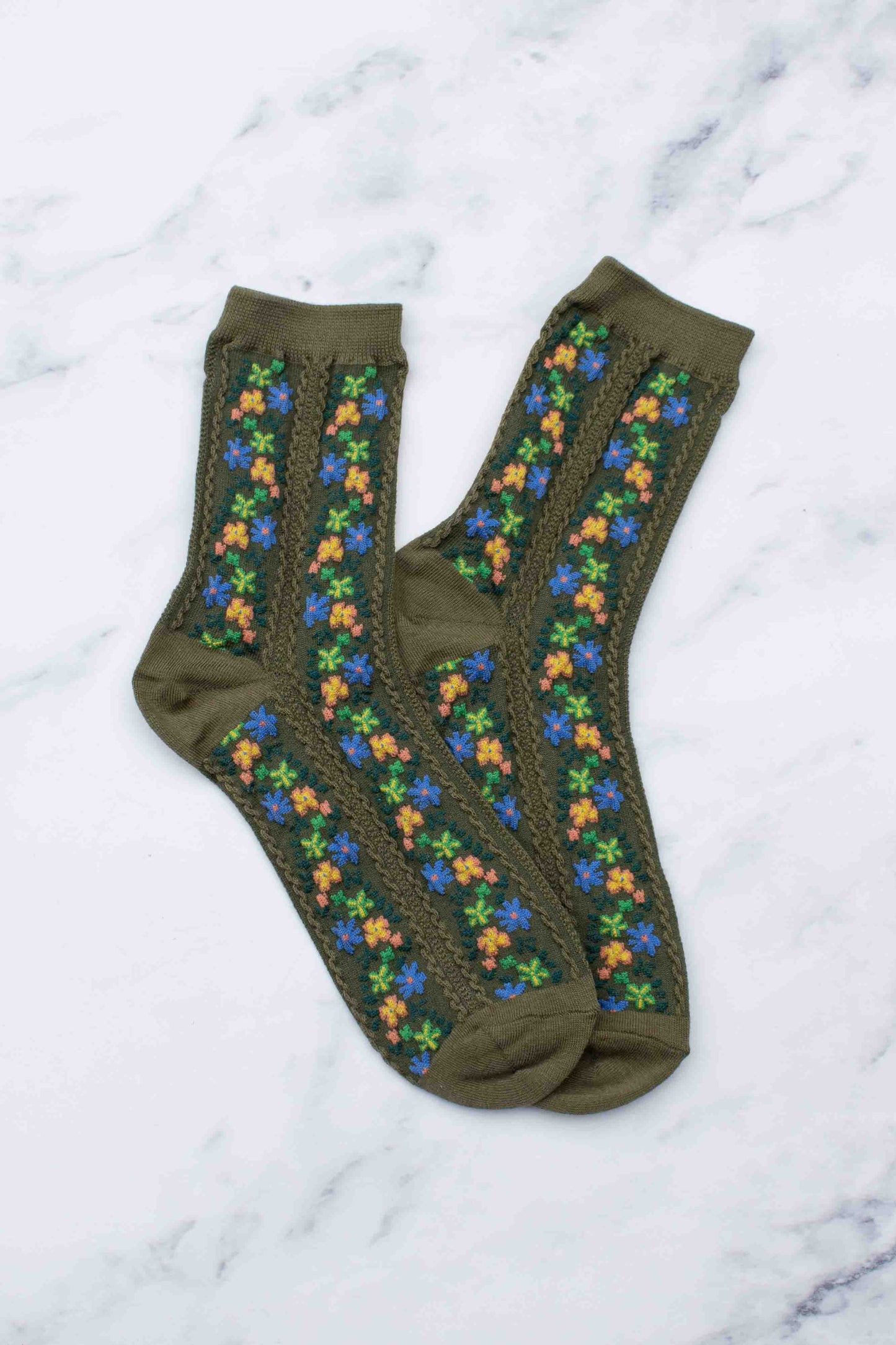 Tiepology | Women's Aahana Floral Rust | Socks