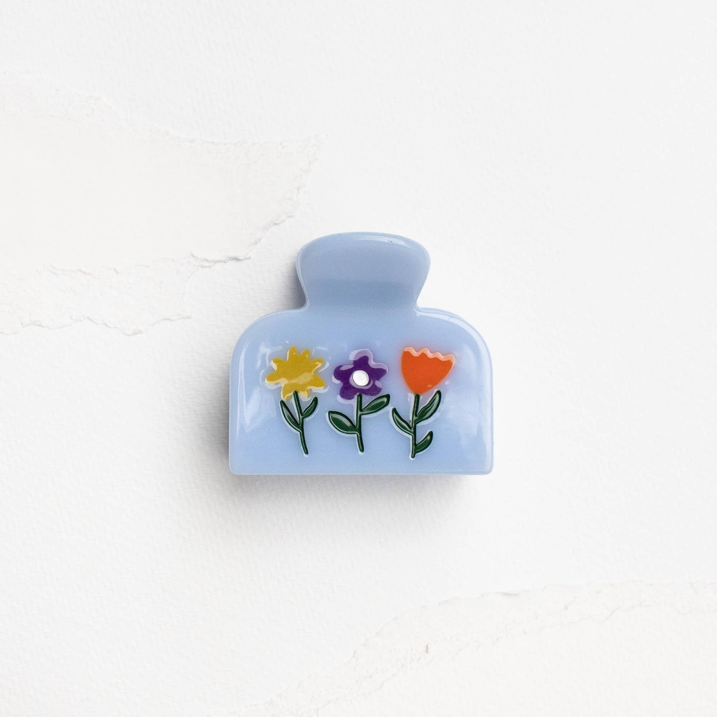 Tiepology | Eco Flowers in Bloom Cream Floral Handmade | Hair Claw Clip