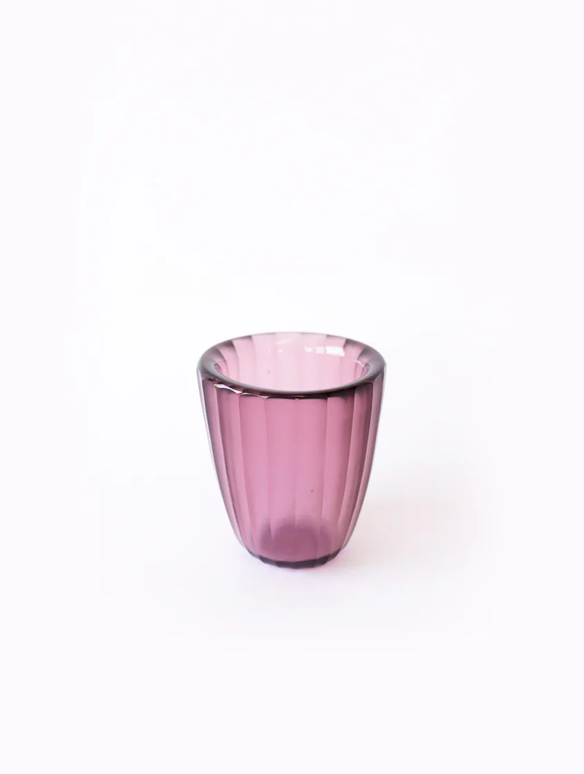 BisonHome | Brian Tunks Cut Glass Beaker Small | Blush