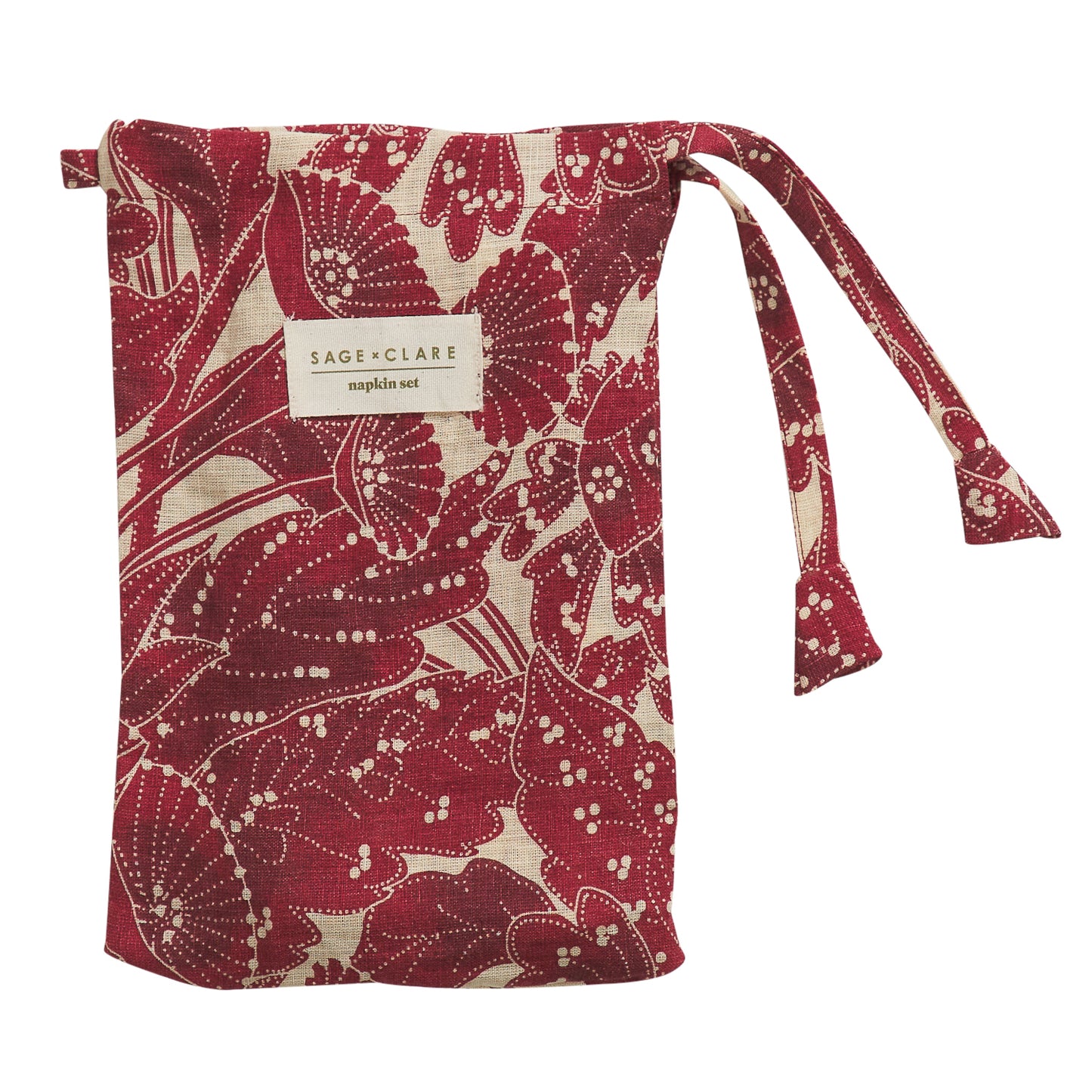 Sage x Clare | Lucia Napkin Set | Crimson