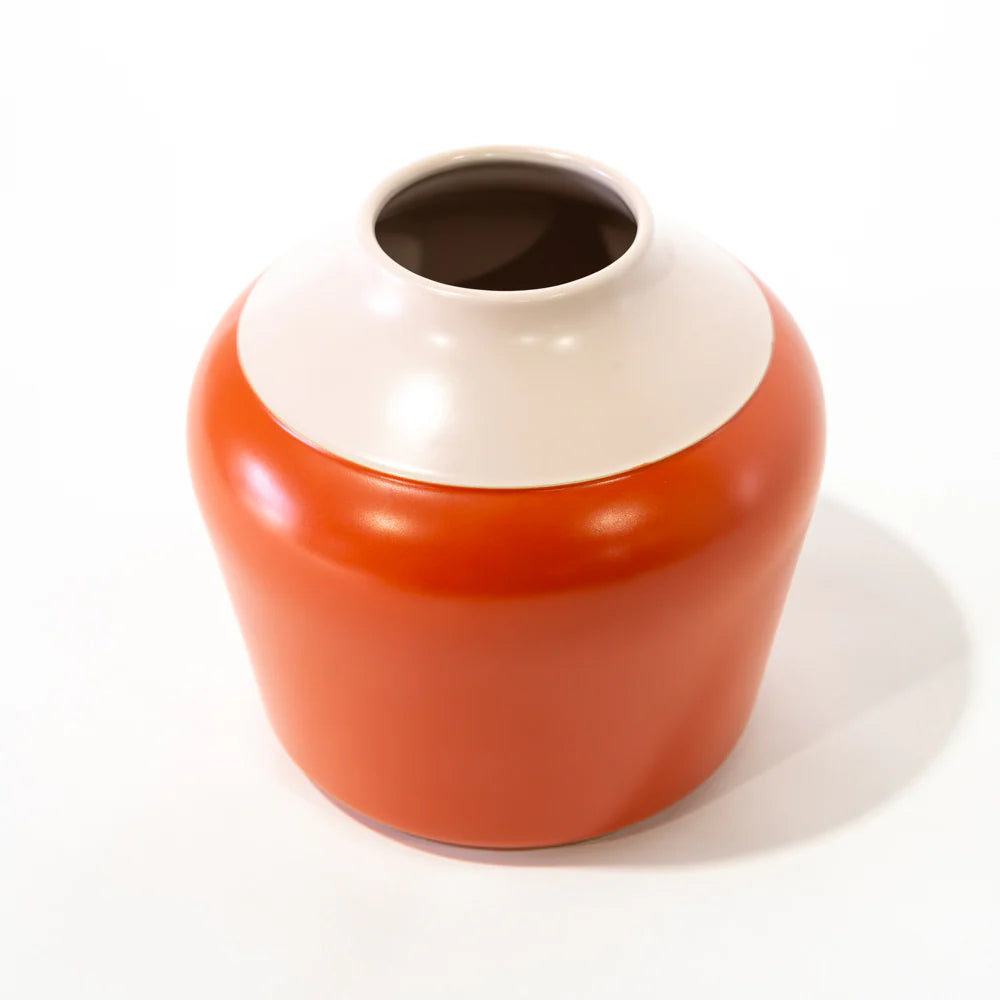 BisonHome | Duo Vase | Medium | Persimmon & Peony