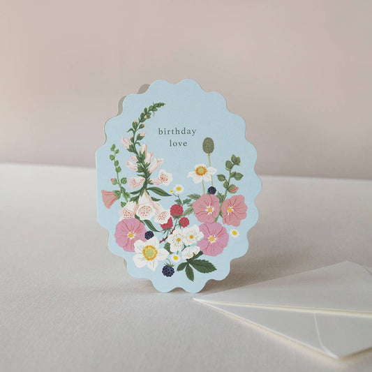 Botanica Paper Co | Oval Floral Birthday Love | Birthday Card