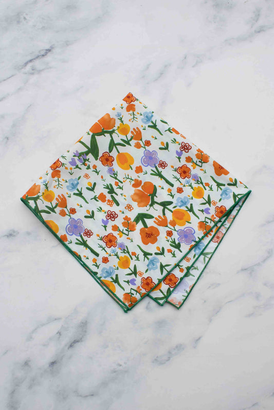 Tiepology | Bloom Garden Floral Cotton | Scarf