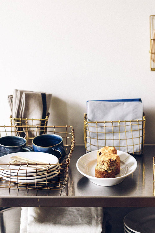 Fog Linen Work | Iron Wire Basket Square