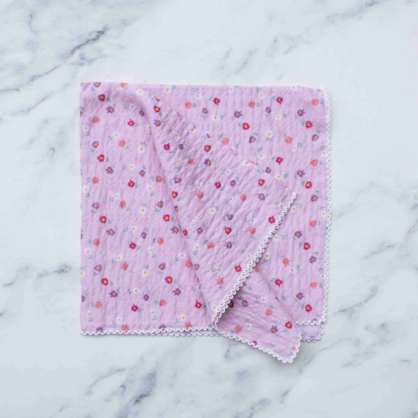 Tiepology | Floral Square Pink | Scarf