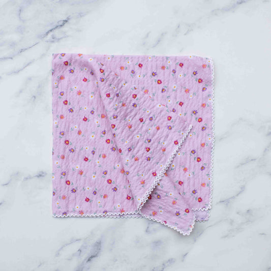 Tiepology | Floral Square Pink | Scarf