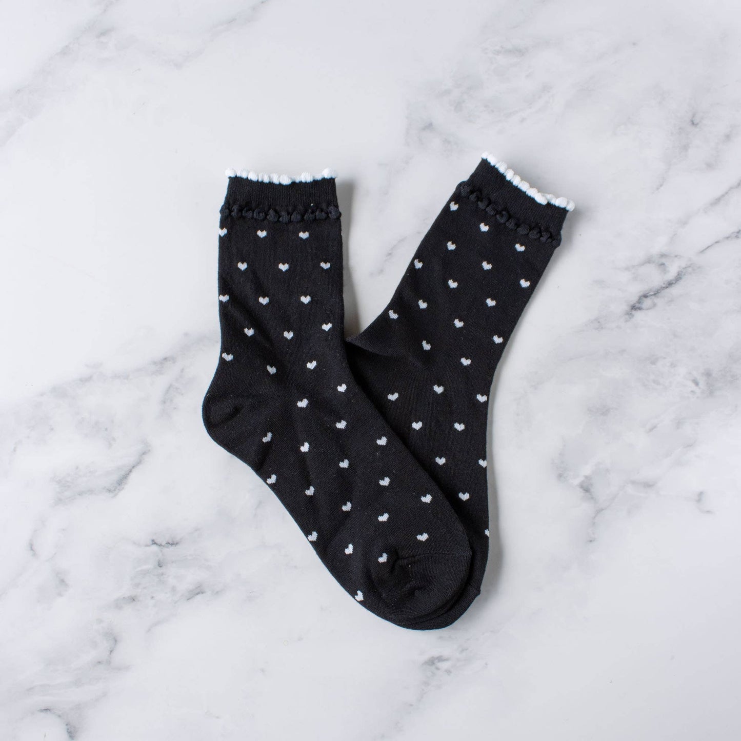 Tiepology | Always Lovely Casual Socks | Red/White Heart
