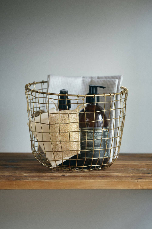 Fog Linen Work | Wire Basket Round | Medium