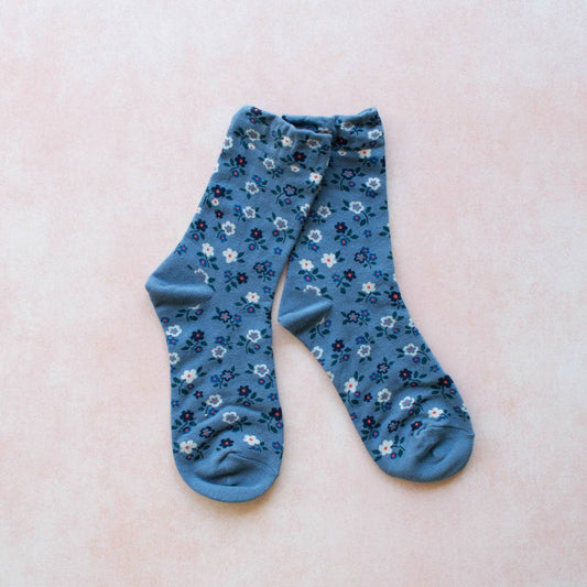 Tiepology | Garden Flower Blue | Socks