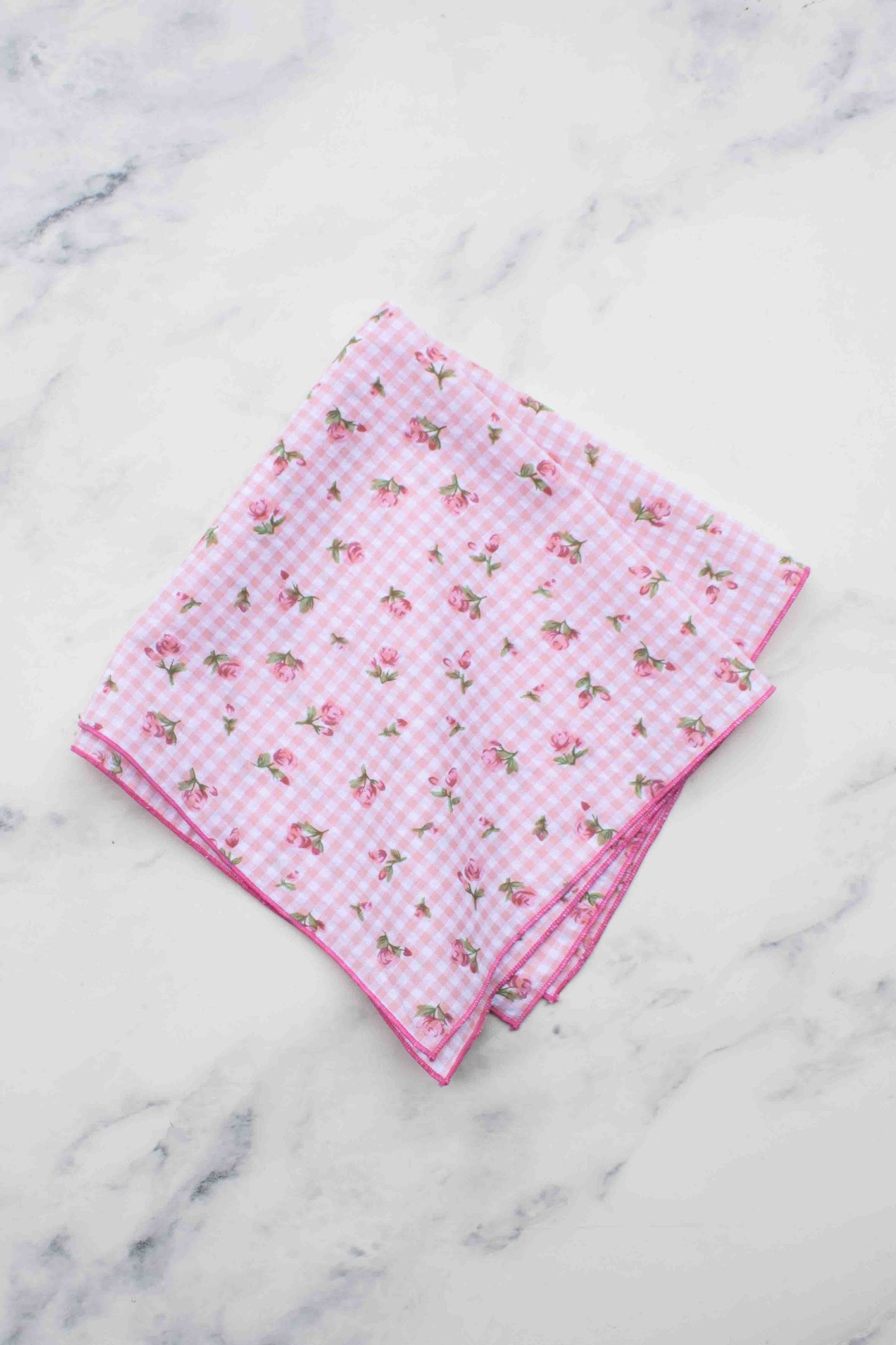 Tiepology | Floral Gingham Mustard | Scarf