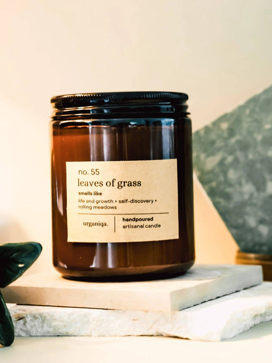 Urganiqa | Leaves of Grass Scented Soy Candle  | Nobela Collection