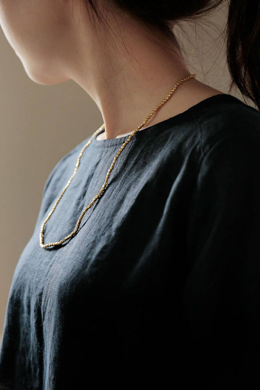 Fog Linen Work | Brass Beads Necklace | Small