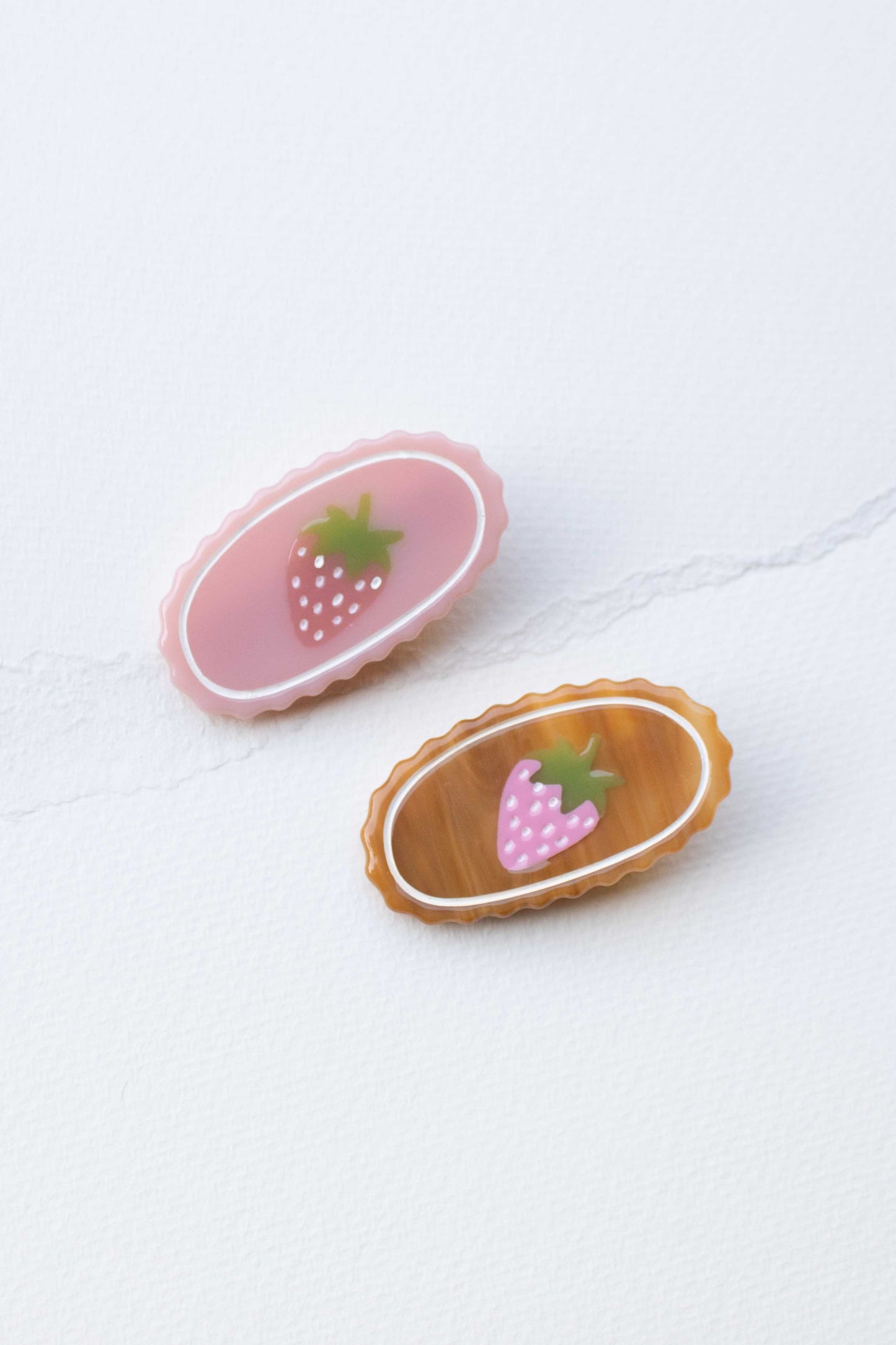 Tiepology | Eco Acetate Assorted Designs Hair Pins: Pink/Red Heart