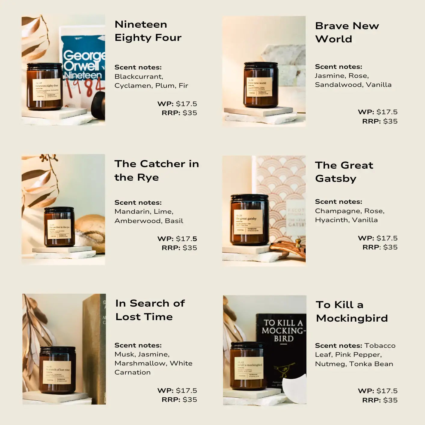 Urganiqa | The Catcher in the Rye Scented Soy Candle | Nobela Collection