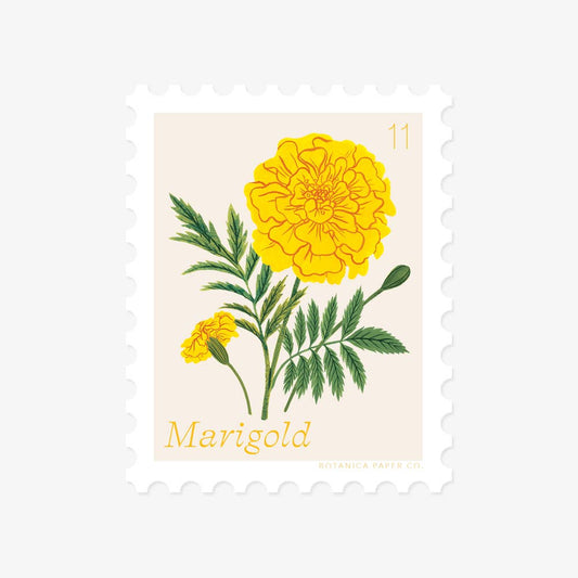 Botanica Paper Co | 11 November Flower | Stamp-Style Vinyl Sticker