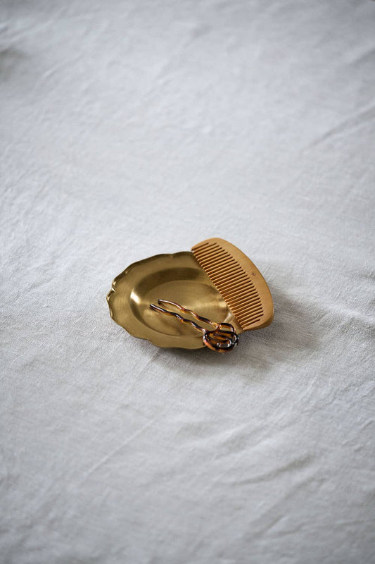 Fog Linen Work | Brass Decorative Tray | Small