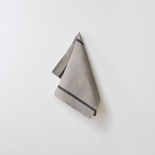 Fog Linen Work | Linen Lined Kitchen Cloth | Beige and Navy