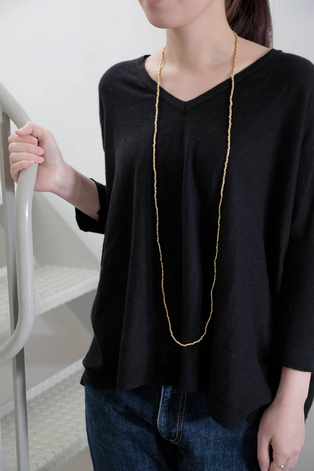 Fog Linen Work | Brass Beads Necklace | Large